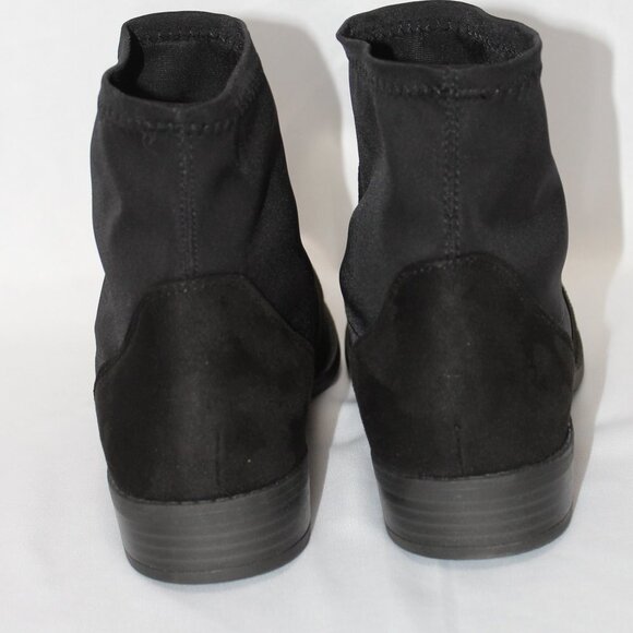 NWOT ASOS Suede Black Ankle Sock Boots - Picture 5 of 12